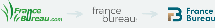 &Eacute;volution du logo - 20ans France Bureau