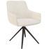 Chaise capitonnée en tissu blanc cassé avec assise pivotante et base pyramidale - gamme sloten-france bureau