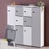 Casier individuel modulable hauteur 4, 2 colonnes vestiaire avec option porte ceintre et serrure code- GAMME ADOUR - France Bureau