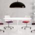Siège de réunion coque polypropylène avec accoudoirs assise rembourrée, gamme Ange - France Bureau