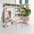 Bibliothèque composable avec montant en métal et composantes mélaminées - Gamme Argentera - France Bureau