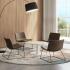 Fauteuil lounge avec monocoque rembourrée en tissu et structure en métal - gamme Belagua - France Bureau