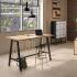 Tabouret haut pieds bois coque ABS moulé, gamme Canche - France Bureau