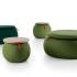 Poufs acoustiques rembourrés mousse revetement tissu avec poignée, gamme Capi - France Bureau