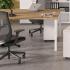 Caisson de bureau mobile avec serrure et plumier en mélaminé blanc poignées design blanc, Fabrication Française, gamme Carmel, France Bureau