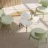 Table basse moderne, structure métallique fine et plateau résistant pour espaces professionnels, gamme Colchide - France bureau