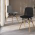 Chaises pieds bois type scandinave coque polypropylène, gamme Ercina - France Bureau