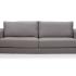 Canapé droit 2 places en tissu gris à accoudoirs larges, gamme Espingo - France Bureau