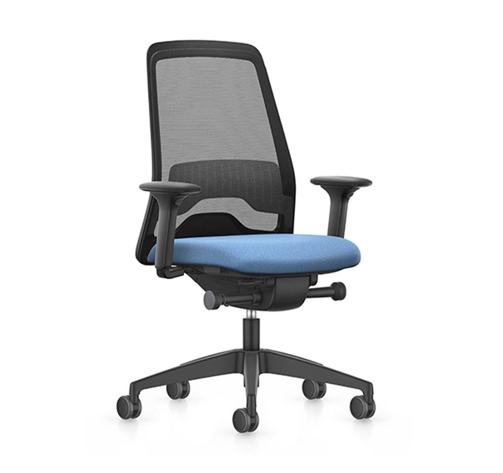 Siège ergonomique avec accoudoirs 3D, soutien lombaire, translation d\'assise, mécanisme synchrone et option tétière - gamme everyis1 couleur - france bureau