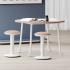 Table mobile sur roulettes avec plateau en mélaminé et structure en métal - Gamme Gargano - France Bureau
