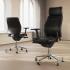 Fauteuil de direction en similicuir Noir et têtière, gamme Guara - France Bureau