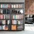 Bibliothèque en acier blanc mat ou gris métal version simple, double, triple ou composable - Gamme Hydra - France Bureau
