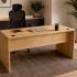 Bureau opératif avec plateau mélaminé, pied panneau ou ouvert, Fabrication Française, gamme Jocou - France Bureau
