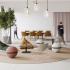 Siège alternatif ergonomique, idéal flex office ou coworking, forme ronde en tissu, gamme Knob - France Bureau
