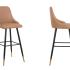Tabouret élégant dossier enveloppant, tissu résistant et piétement noir contrasté, ambiance moderne, gamme Lambro - France Bureau