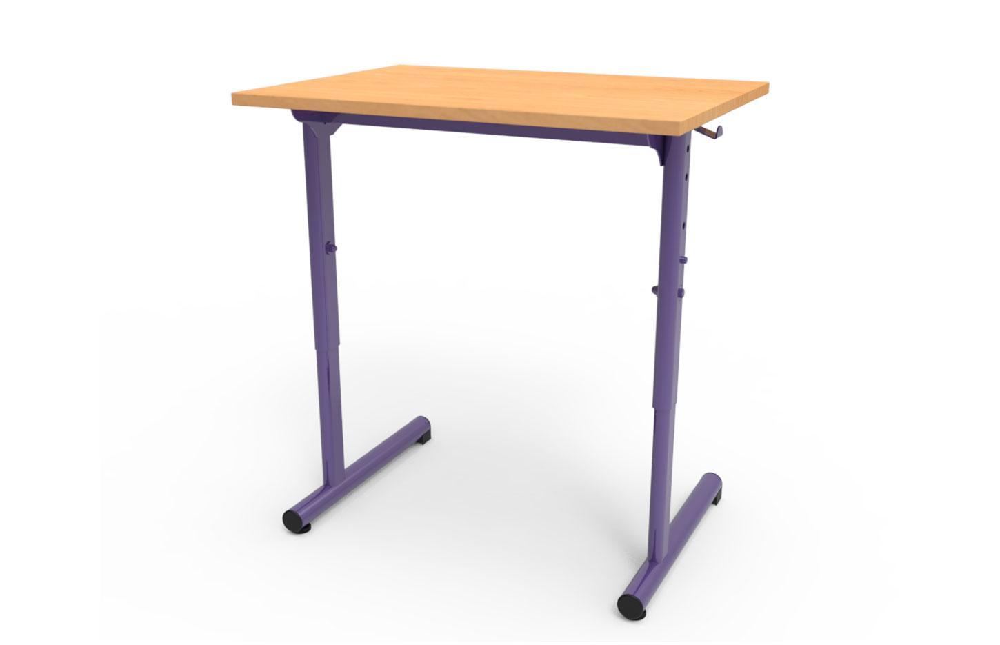 Table scolaire 1 ou 2 places réglable en hauteur plateau mélaminé, gamme Leva élémentaire - France Bureau