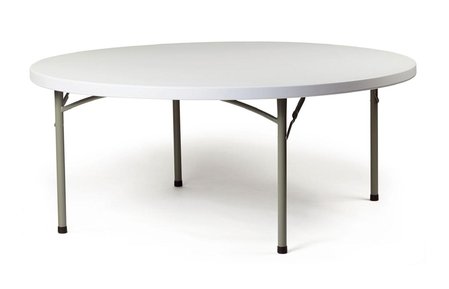 Table ronde pliante structure acier gris et plateau polyéthylène, gamme Linon round - France Bureau