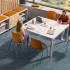 Chaise polyvalente Maine en polypropylène renforcé avec piétement métal 4 pieds