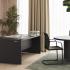 Bureau de direction mélaminé ou bois pieds panneaux, gamme Mediano - France Bureau