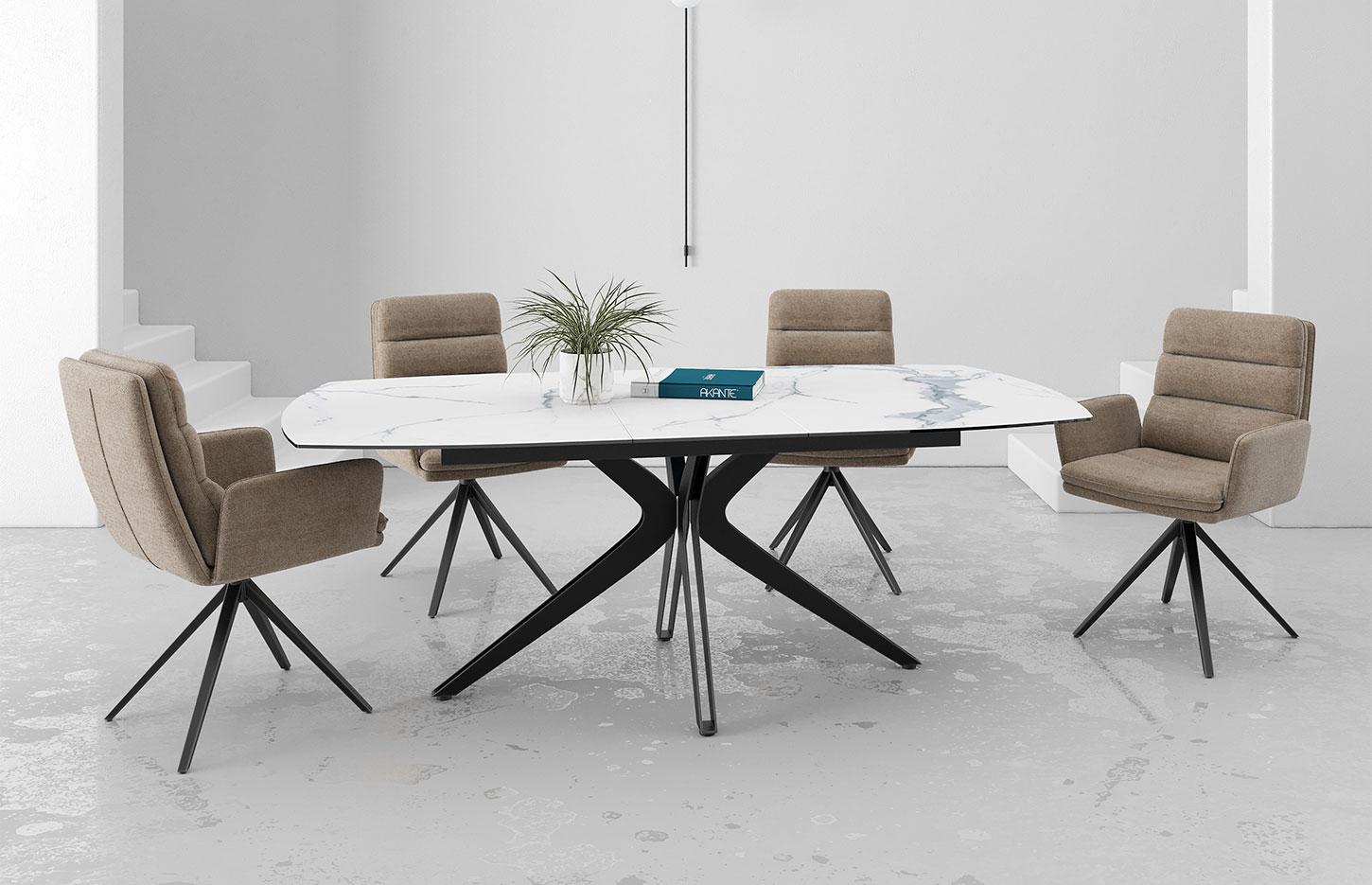 Fauteuil d\'accueil pivotant tout rembourrée avec accoudoirs - Gamme Melkki - France Bureau