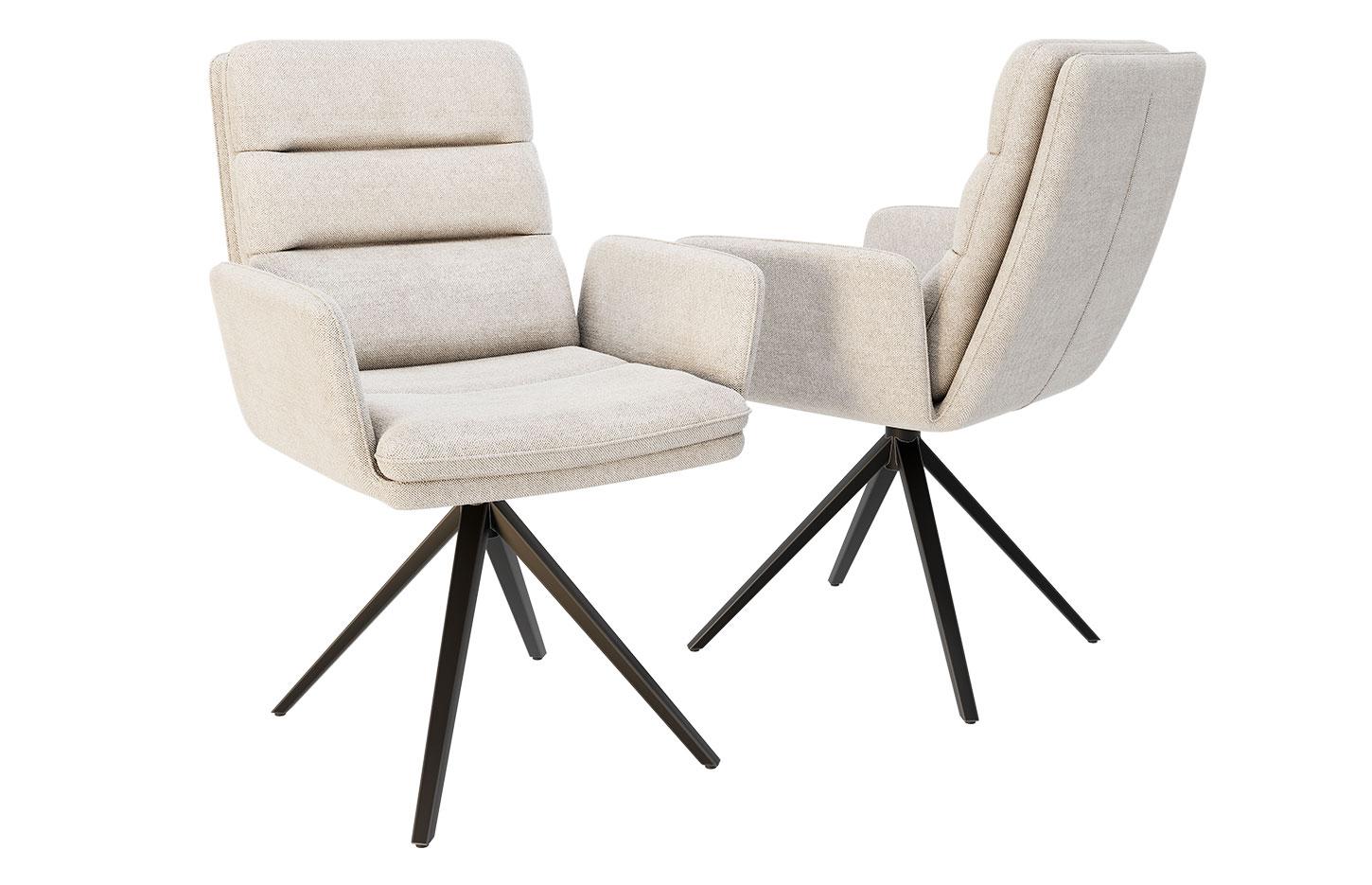 Fauteuil d\'accueil pivotant tout rembourrée avec accoudoirs - Gamme Melkki - France Bureau