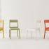 Chaises en polypropylène recycable dossier ajouré coloré, gamme Metica - France Bureau