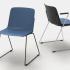 Chaise visiteur empilable avec monocoque en polypro et piètement luge en acier gamme Minho - France Bureau