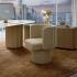 Fauteuil pivotant beige en bureau de direction avec vue panoramique sur la ville, gamme Misurina - France Bureau