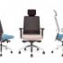 Siège de bureau ergonomique noir ou blanc avec dossier résille, gamme Neblina - France Bureau