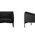 Fauteuil détente pieds métal epoxy revêtement tissu similicuir, gamme Nimbus fauteuil - France Bureau