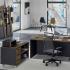 Bureau design avec rangement intégré, lignes sobres et matériaux professionnels durables, gamme Nive - France bureau