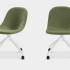 Chaise et fauteuil lounge tissu couture forme feuille différents piétements, gamme Pactola - France Bureau