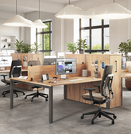 Pradella open-space 2 personnes Bureau modulable open space