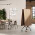 Table pliante ou abattante pieds sur patins ou roulettes plateau mélaminé, gamme Restefond - France Bureau