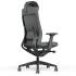 Chaise ergonomique avec assise tissu, soutien actif du dos, réglages multiples, base noire, gamme Sagres - France Bureau