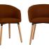 Fauteuil d\'accueil 4 pieds bois ou métal avec assise et dossier rembourrés - Gamme Samsari - France bureau