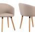 Fauteuil d\'accueil 4 pieds bois ou métal avec assise et dossier rembourrés - Gamme Samsari - France bureau