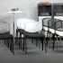 Chaise de réunion rembourré structure noir, tissu xtreme noir ou blanc, résille coloré - gamme som - france bureau