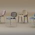 Chaise de réunion rembourré, tissu similicuir bois structure noir ou chromé avec tablette en option - gamme som - france bureau