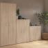 Armoires de bureau en bois, portes battantes bois ou verre, gamme Tirso - France Bureau