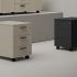 Caisson de bureau sur roulettes en mélaminé avec tiroirs, gamme Tuerto, France Bureau