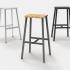 Tabouret assise bois ou polypro et structure métal - gamme Valira - France Bureau