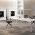 Table de réunion en bois chants arrondis avec électrification, gamme Vanoise réunion - France Bureau
