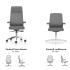 Fauteuil de direction en cuir ou similicuir avec mécanisme synchrone, gamme Veleta - France Bureau