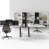 Bureau individuel droit configuration open-space, pieds \