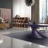 Bureau de direction designé par Karim Rashid, structure laqué brillant violet inspiration - gamme Zero, France Bureau