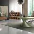 Bureau de direction designé par Karim Rashid, structure laqué mat vert fraicheur - gamme Zero, France Bureau