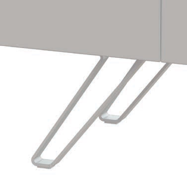 Détail du piètement Flair du rangement Acasta : pied métallique en épingle
