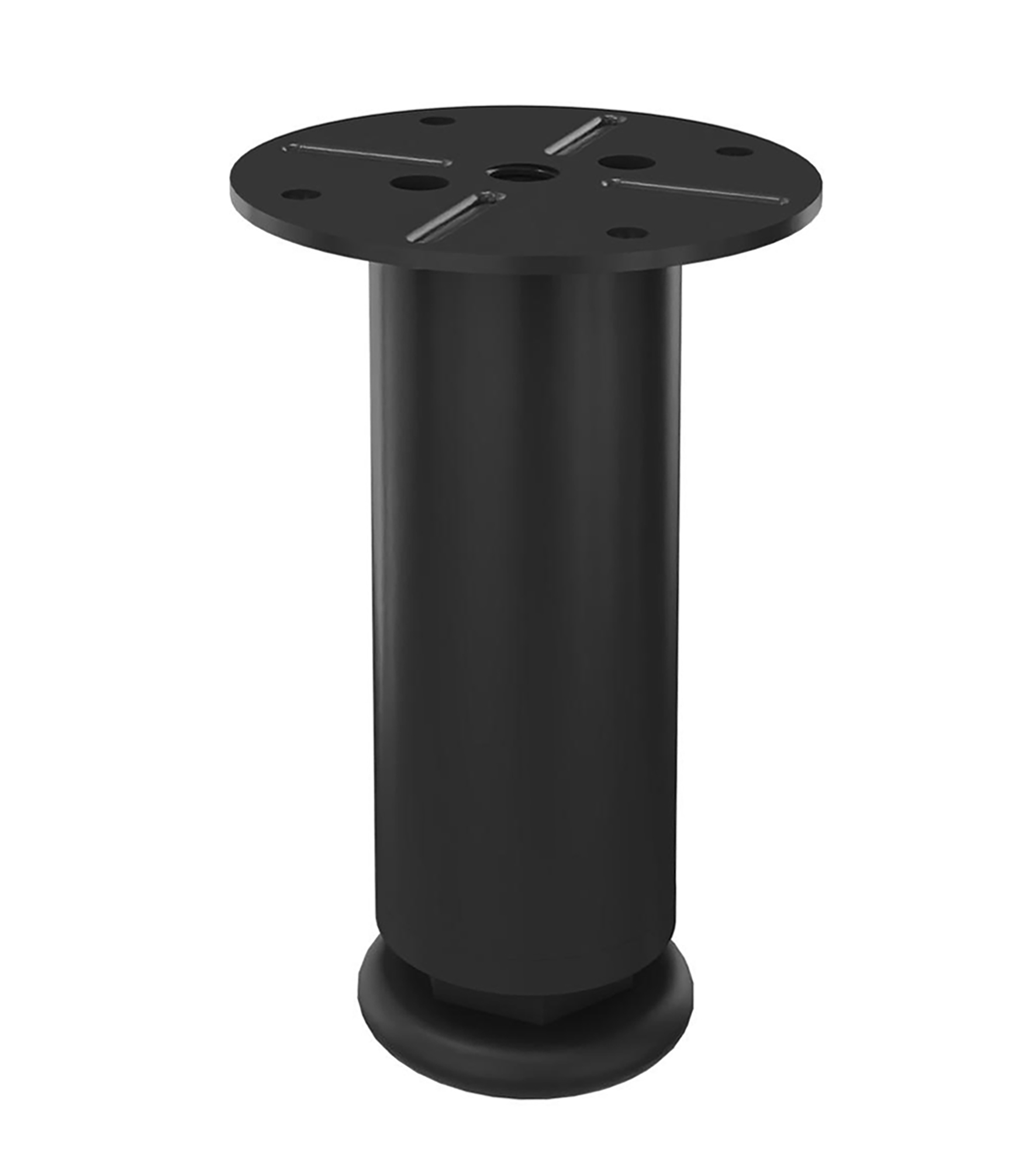Pied socle cylindrique noir, en option pour le casier de bureau Adour