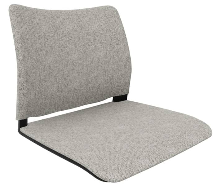 Siège pour poutre Annone : dossier et assise en tissu gris